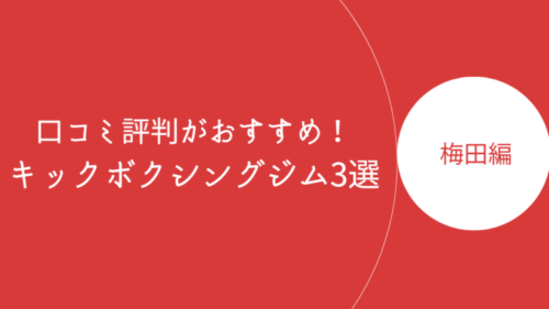 梅田で口コミ評判が良いおすすめのキックボクシングジム・ボクササイズスタジオ3選！