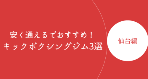 仙台で安く通えるキックボクシングジム・ボクササイズスタジオ3選！