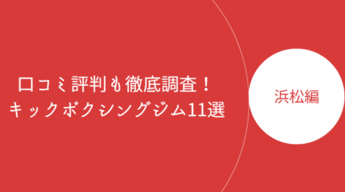 浜松で人気のキックボクシングジム・ボクササイズスタジオ11選