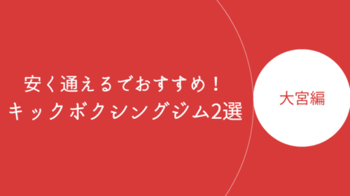 大宮で安く通えるキックボクシングジム2選！