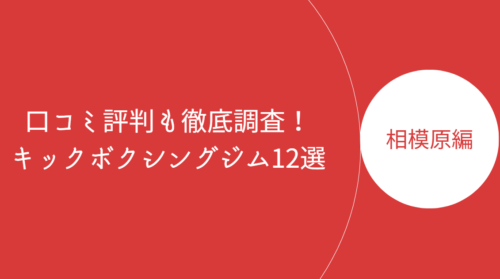 相模原で人気のキックボクシングジム・ボクササイズスタジオ12選!口コミ評判も徹底調査!