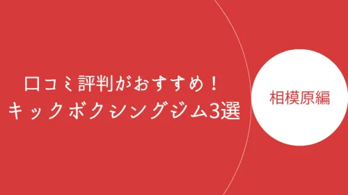 相模原で口コミ評判がおすすめのキックボクシングジム3選
