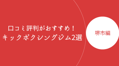 堺市で口コミ評判が良いおすすめのキックボクシングジム・ボクササイズスタジオ2選！