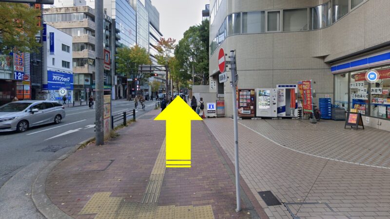 キックボクシングベルサナ天神店までのアクセスマップ1