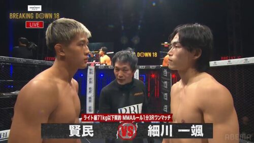 賢民 vs. 細川一颯の画像