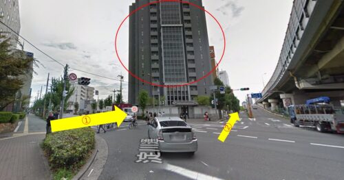 修斗ジム大阪に駅から徒歩で行くまでの流れ②